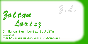 zoltan lorisz business card